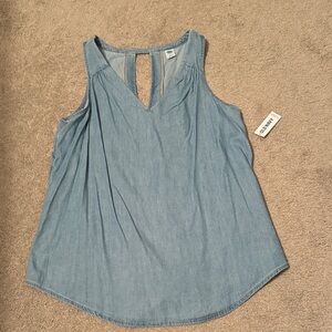 Old Navy Light Chambray V-Neck Sleeveless Tank